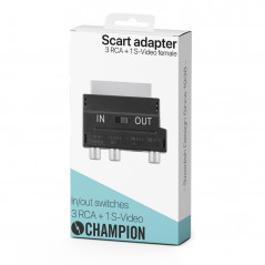 TV-tillbehör - Champion Scartadapter 3x RCA 1xS-Video