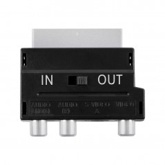 TV-tillbehör - Champion Scartadapter 3x RCA 1xS-Video