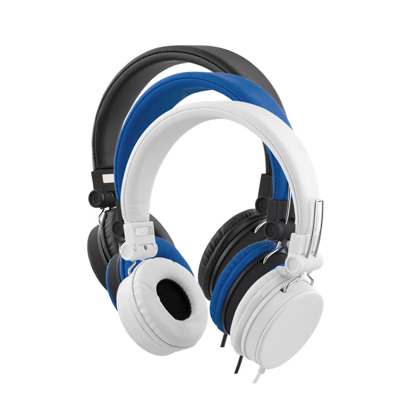 Over-ear - Streetz hörlurar med mikrofon i flera färger Svart/Vit/Rosa/Blå