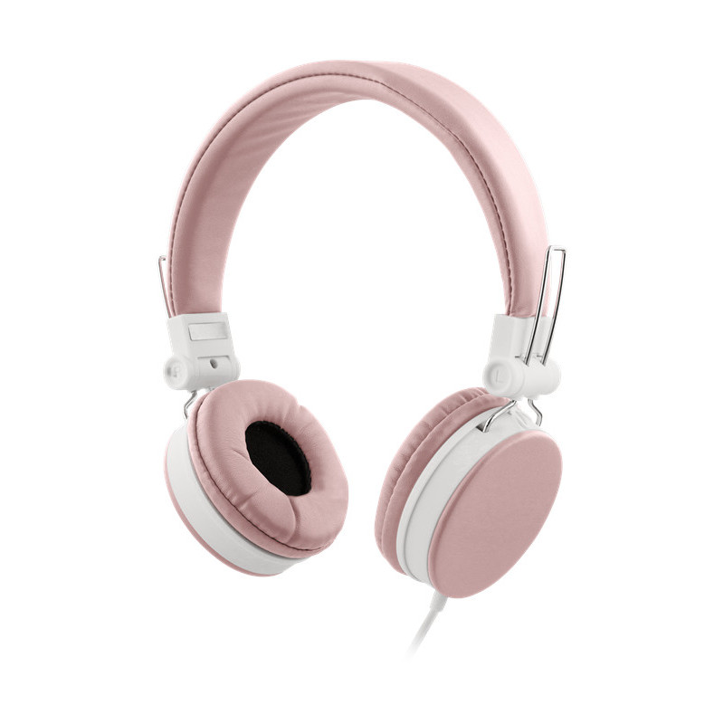 Over-ear - Streetz hörlurar med mikrofon i flera färger Svart/Vit/Rosa/Blå