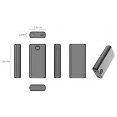 Portabla batterier - iiglo PowerBank batteri på 20.000mAh PD 18W, QC, USB-C, 2xUSB