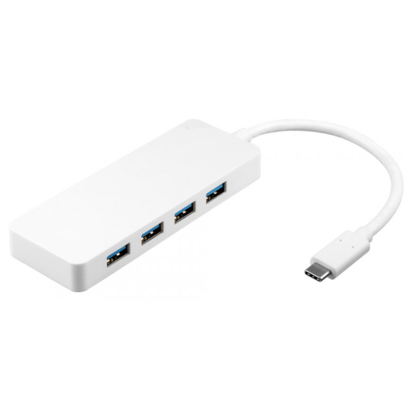 USB-hubb - Goobay USB-C Multiport 4-portars USB-hubb med USB 3.0