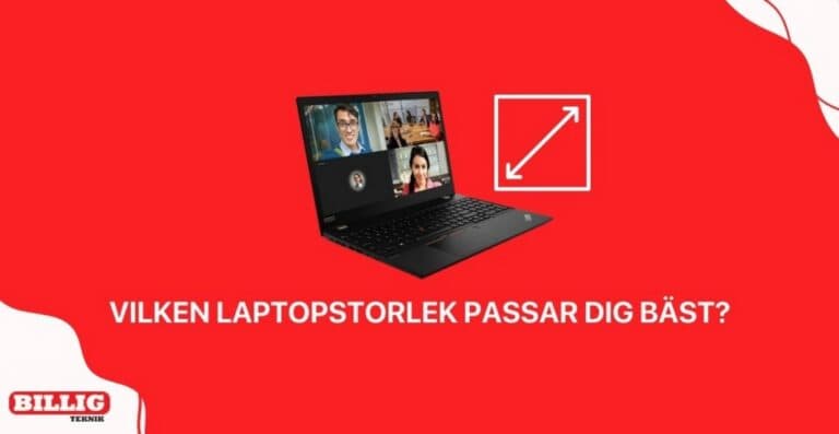 13, 14 eller 15 tum laptopstorlek