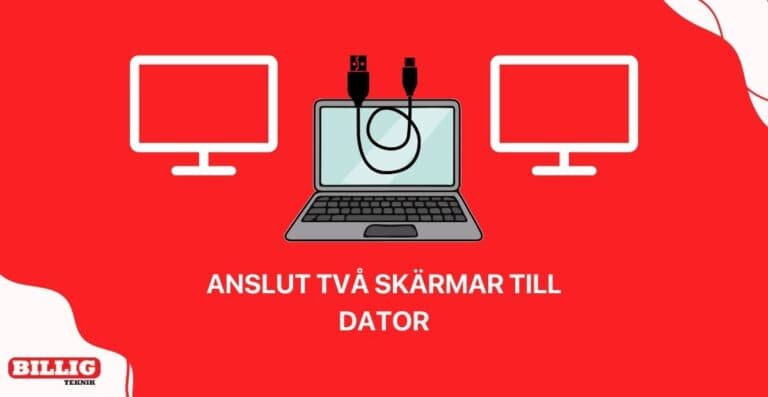 hur kopplar man ihop två skärmar